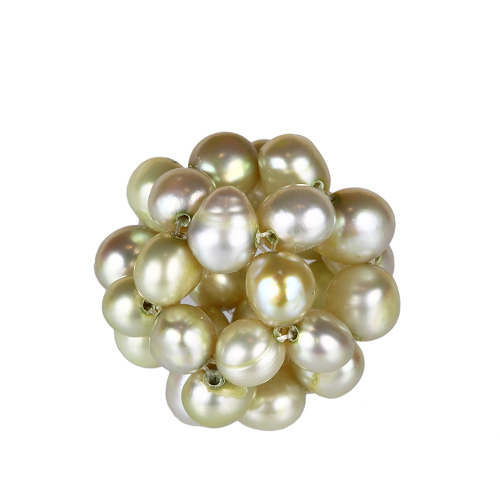 Perlenball, Perlenkugel, Ã˜20mm, Süßwasserperlen, hellgrün